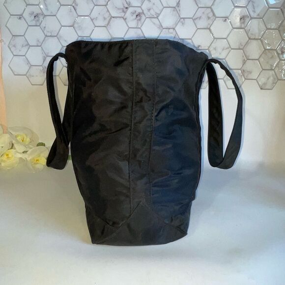 Lauren Ralph Lauren Black Nylon Tote Bag with Monogram - Picture 3 of 8